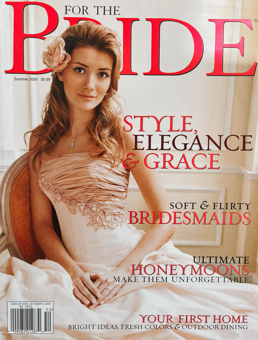 ugc creator on the cover of "for the bride" magazine