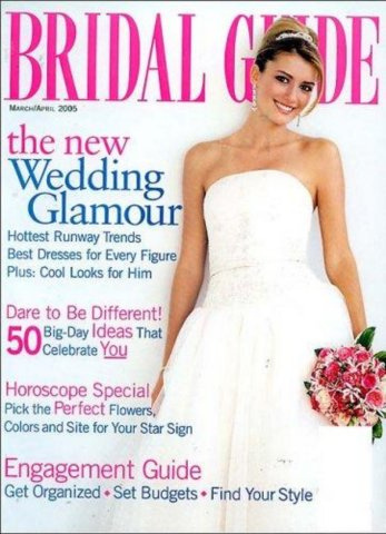 ugc creator on the cover of "bridal guide " magazine